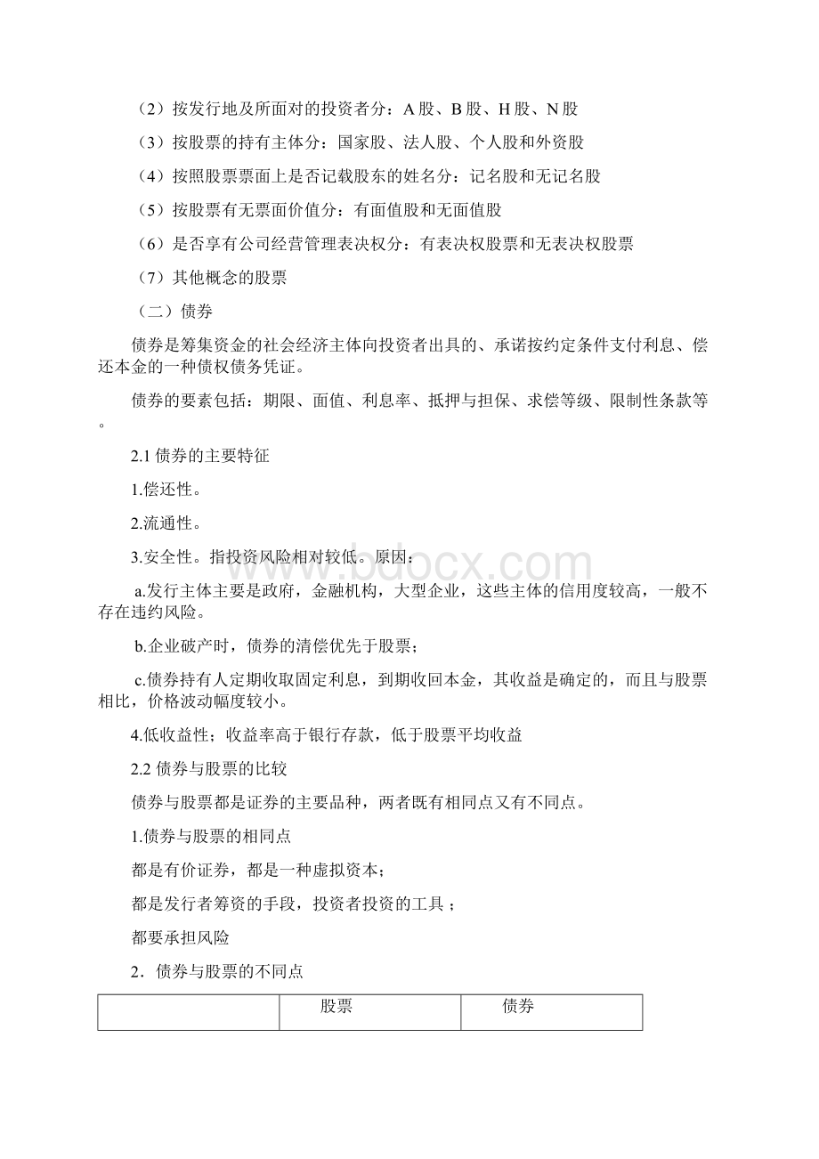 模板资料证券投资的基本概念.docx_第3页