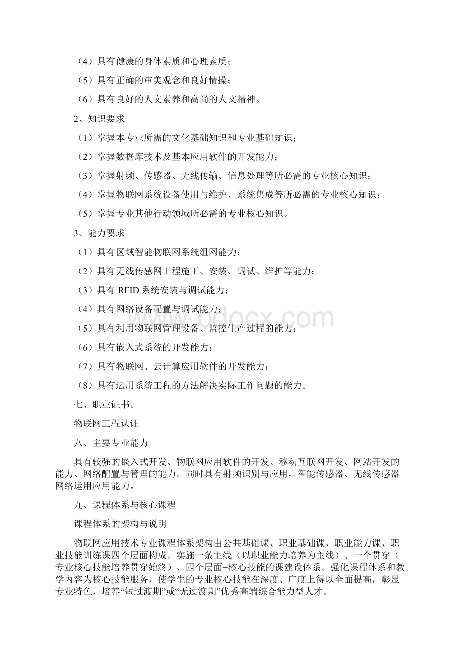 物联网应用技术专业人才培养方案修订.docx_第2页