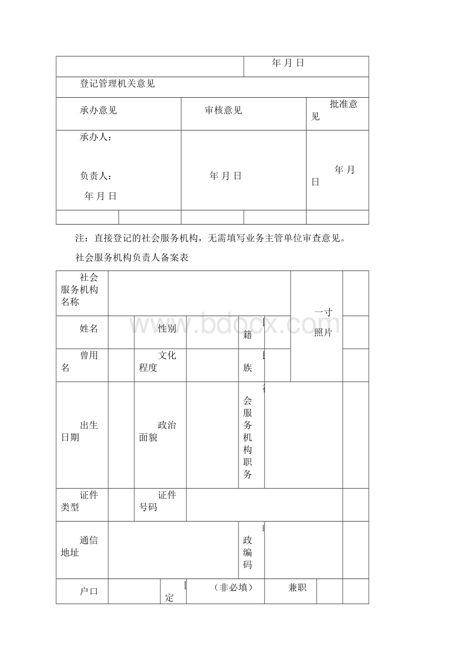 社会服务机构备案登记申请书Word文件下载.docx_第2页