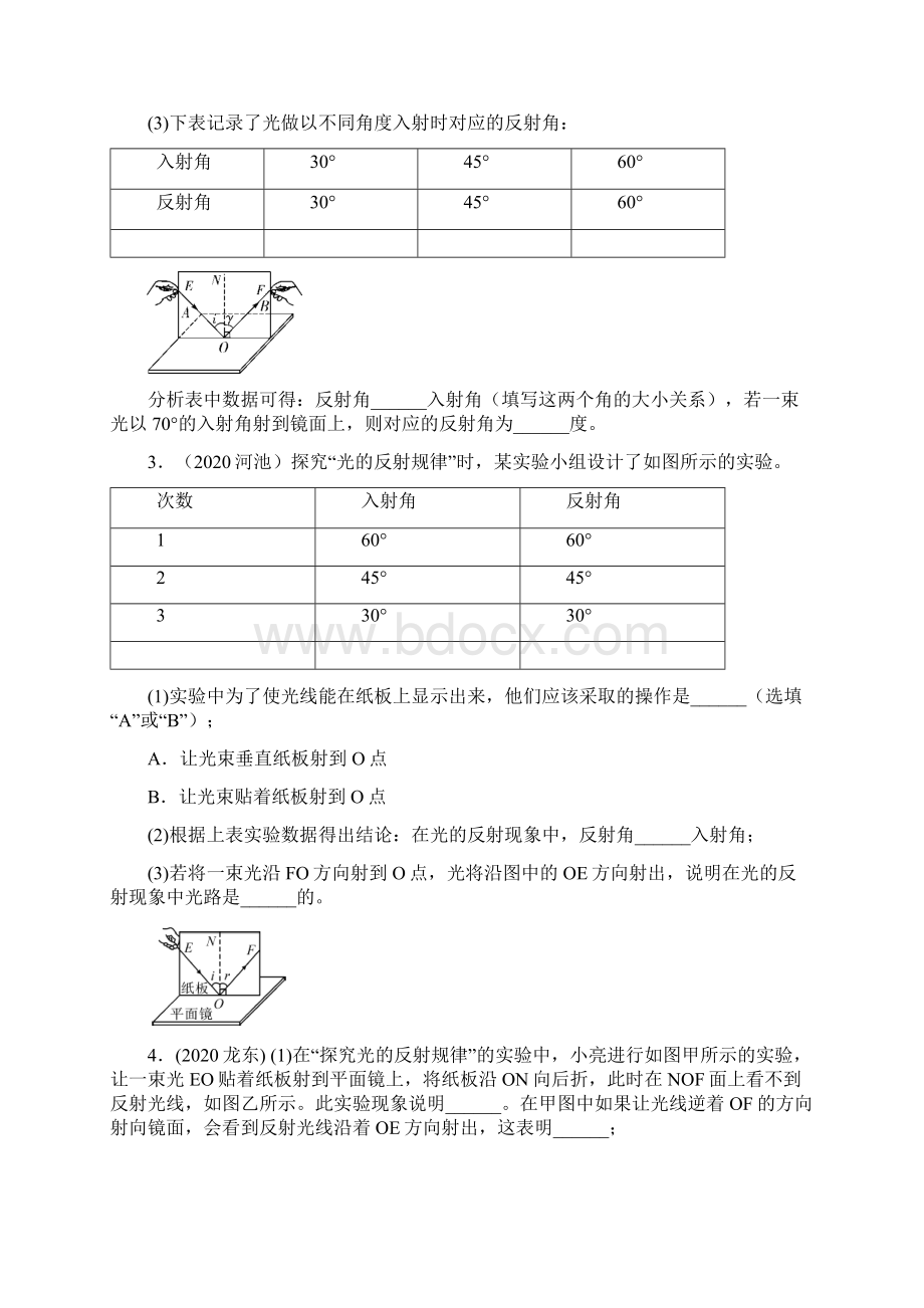 专题07光现象实验探究 原卷版.docx_第2页