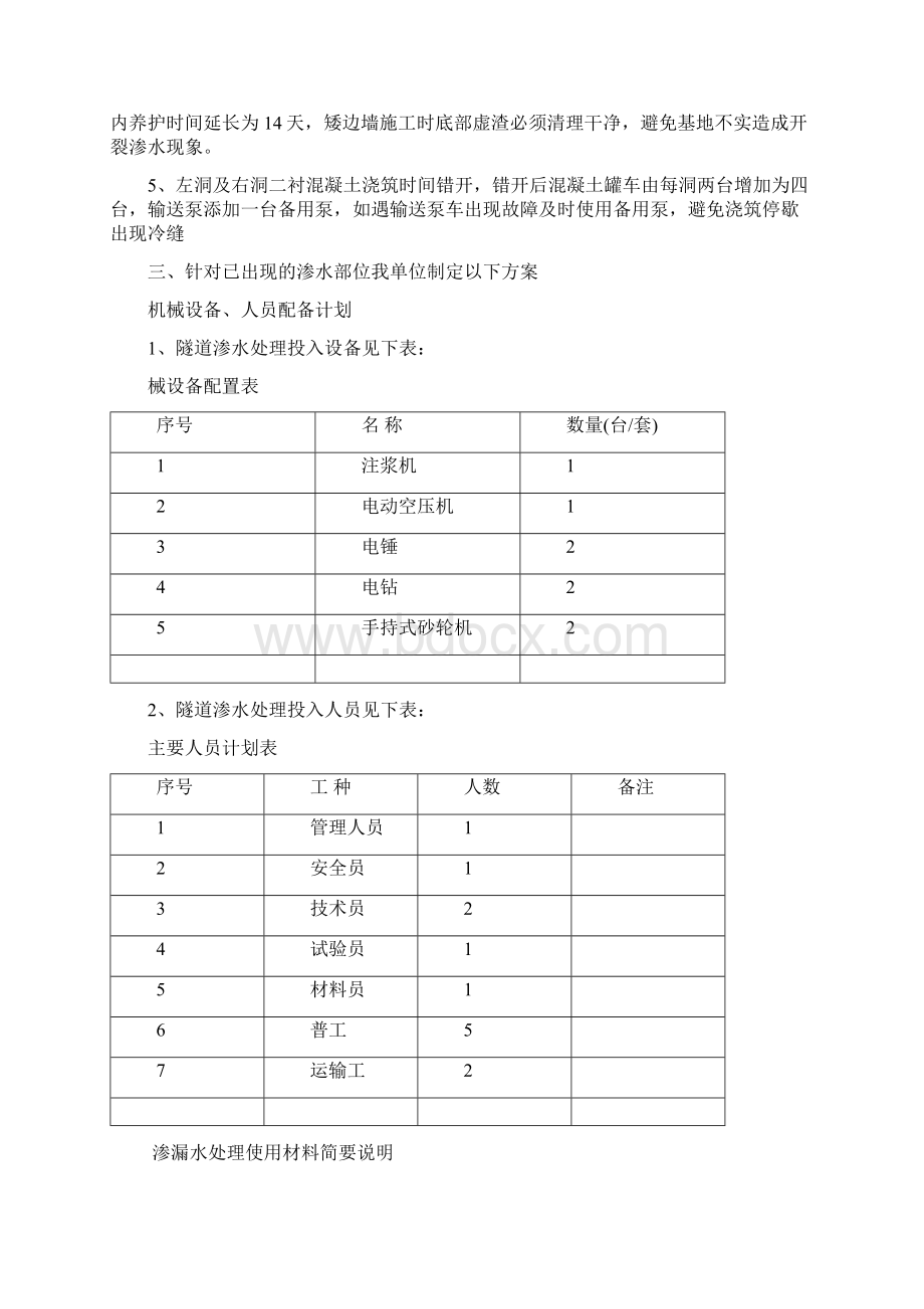 隧道渗水裂缝错台处理方案.docx_第2页