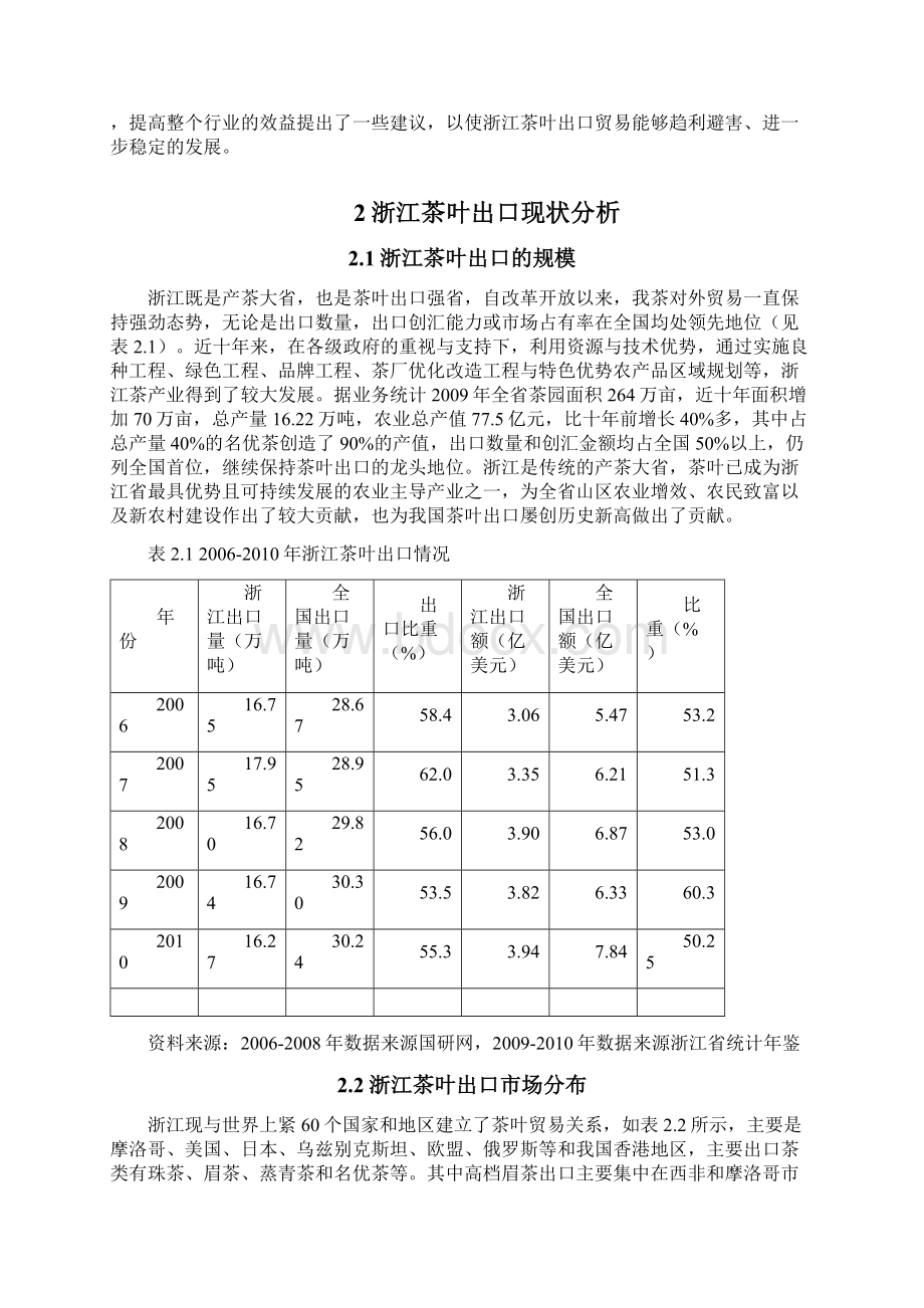 浙江茶叶出口现状及对策研究word版本Word文档格式.docx_第3页