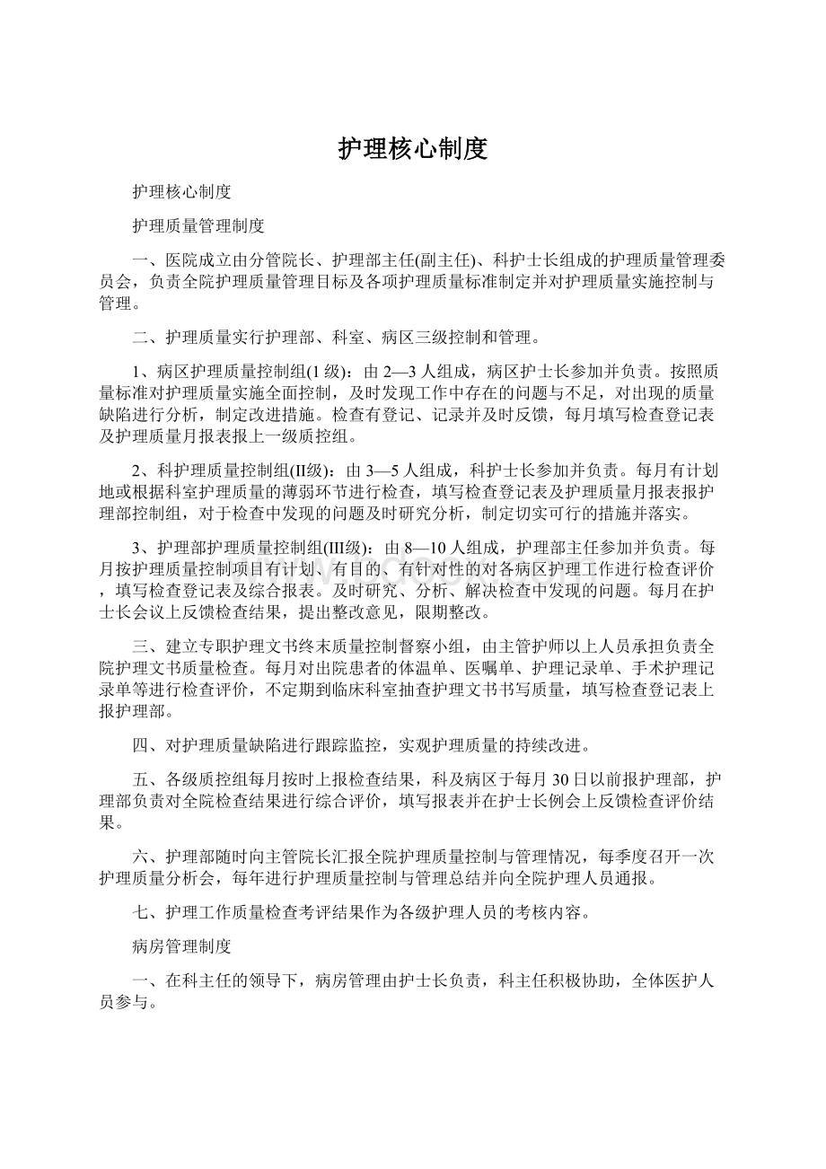 护理核心制度.docx_第1页