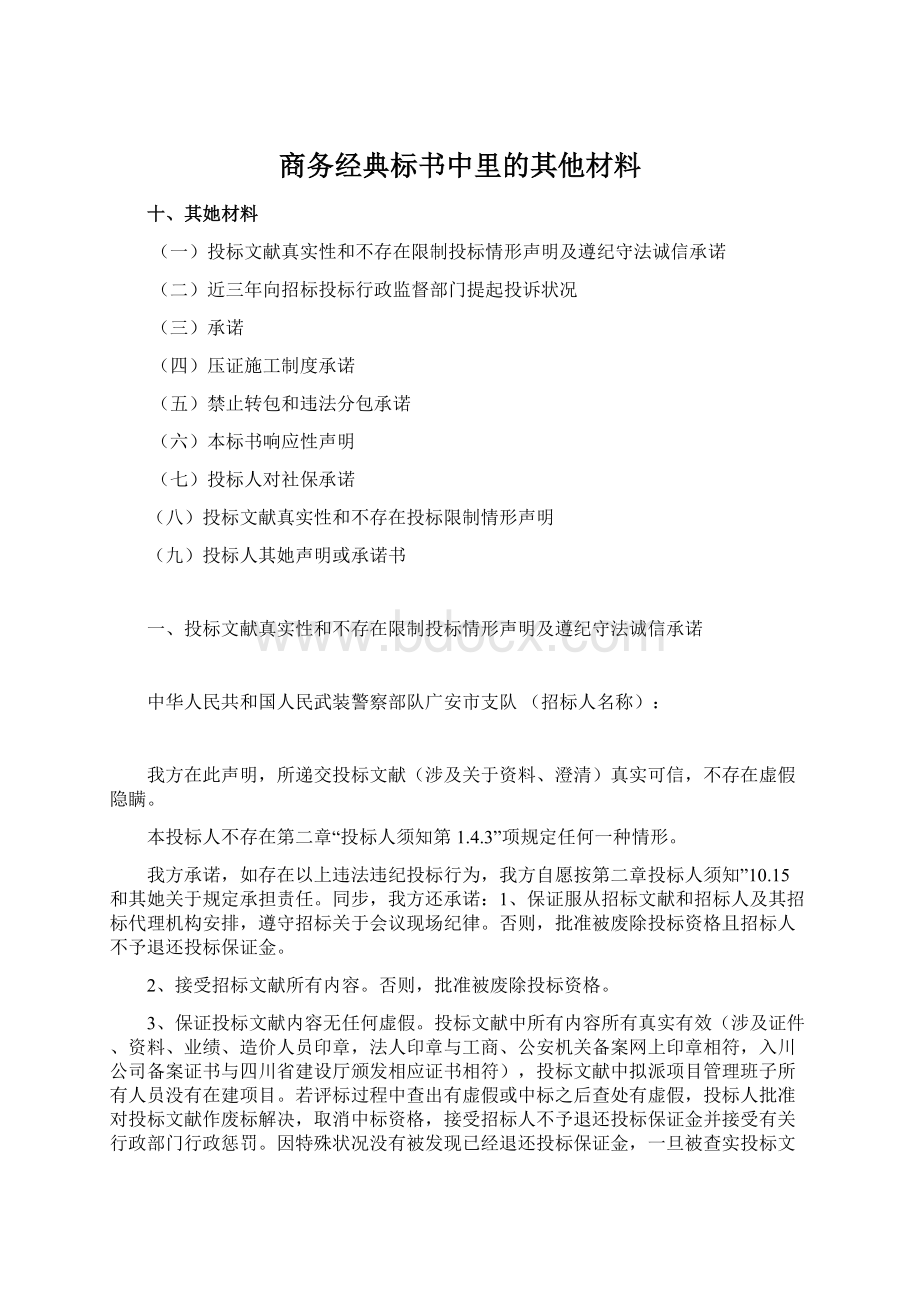 商务经典标书中里的其他材料.docx_第1页