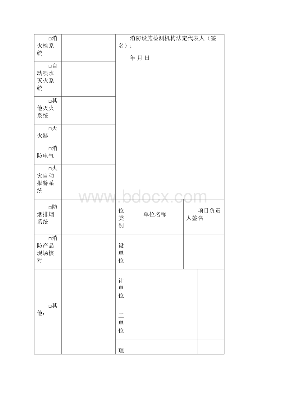 建设工程竣工消防验收基本情况记录表消防设施部分.docx_第2页