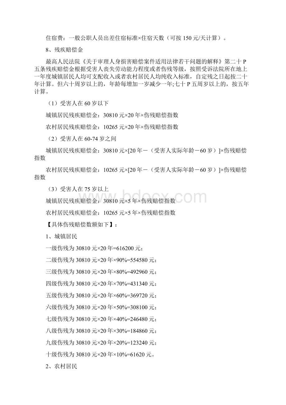 实用参考陕西省交通事故赔偿标准.docx_第3页