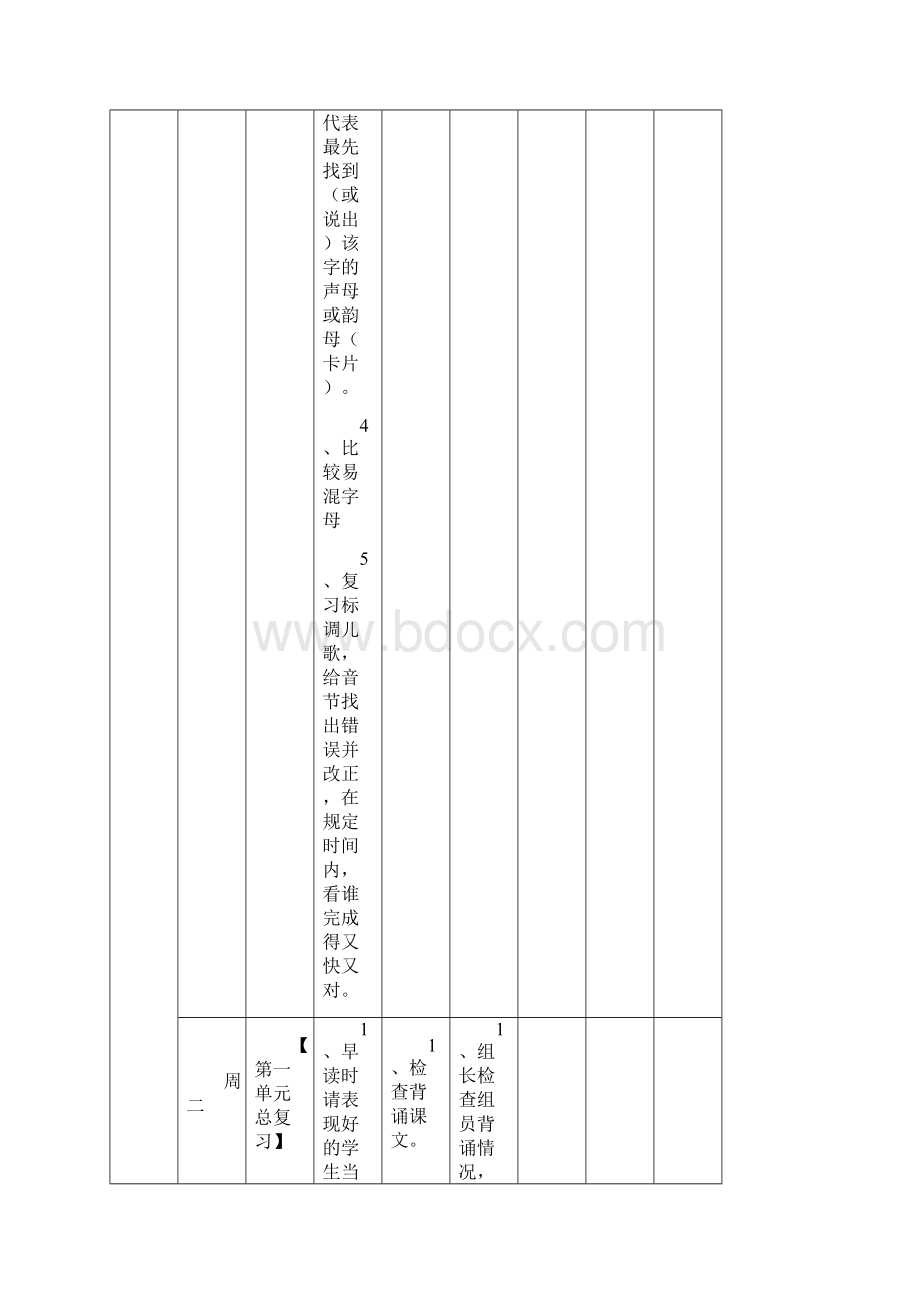 一年级语文下期末复习计划表.docx_第3页