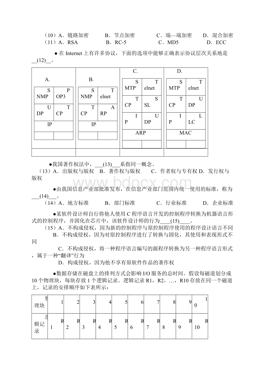 软件评测师真题及答案解析完整版word打印版.docx_第2页