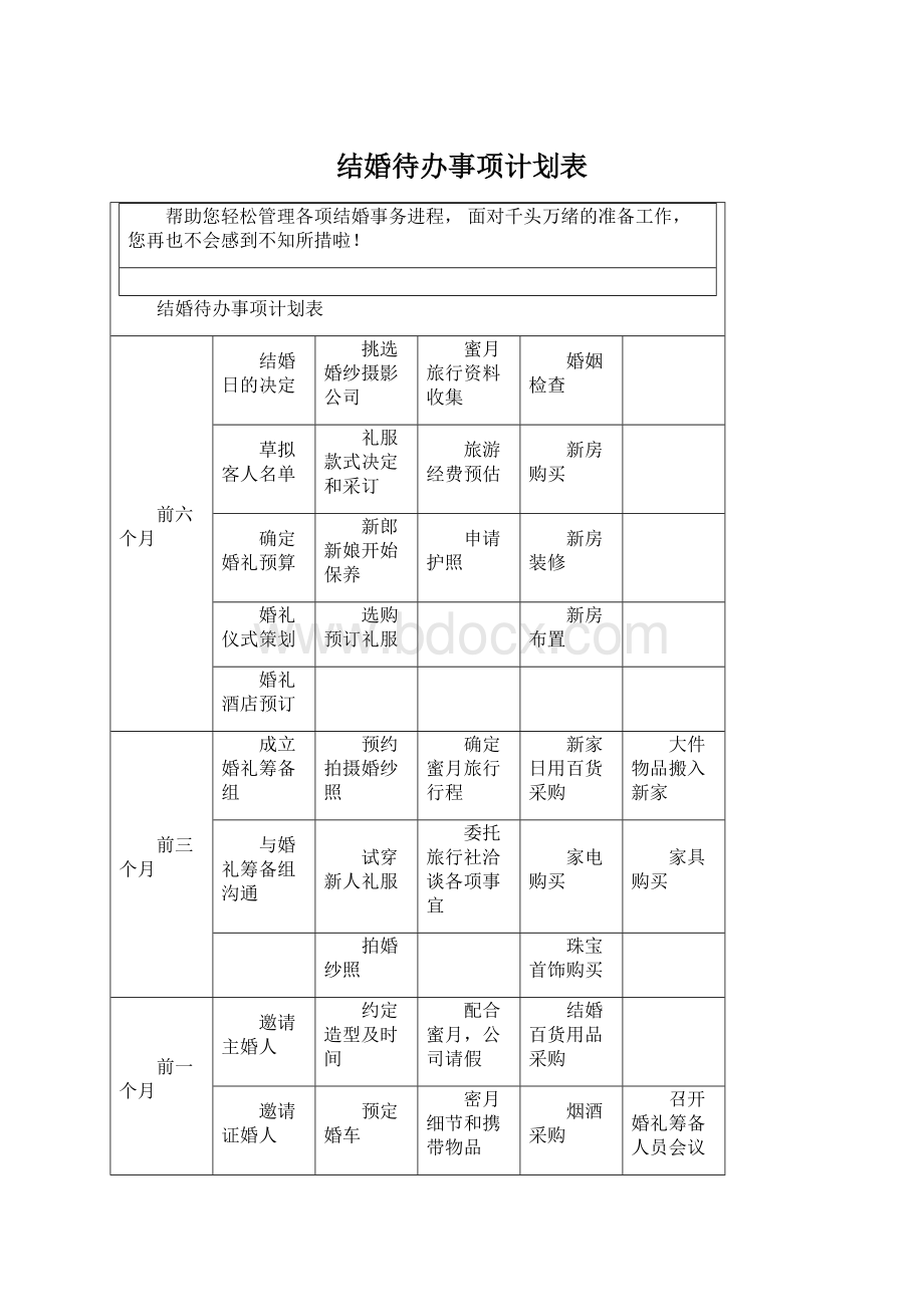 结婚待办事项计划表.docx