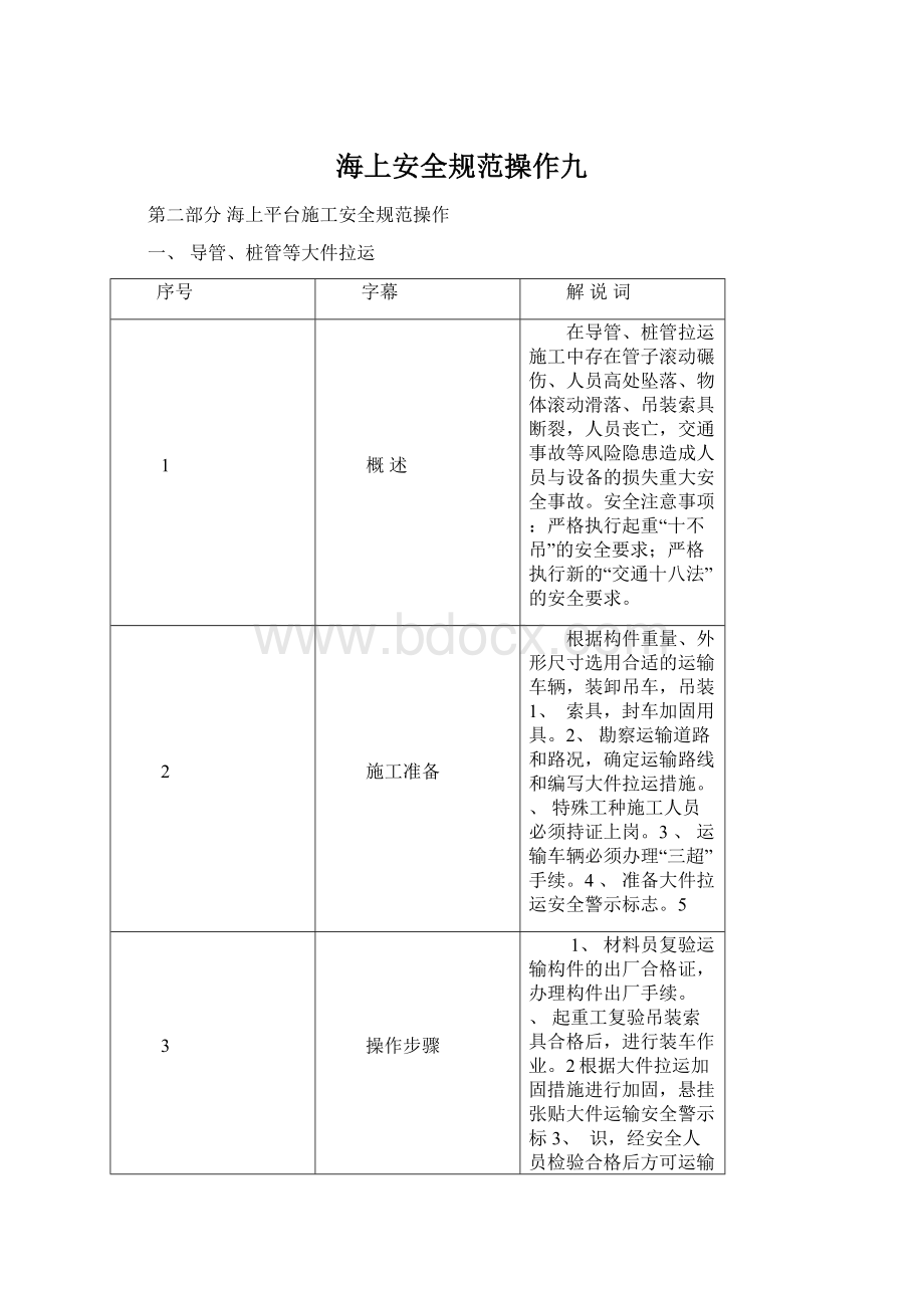 海上安全规范操作九.docx