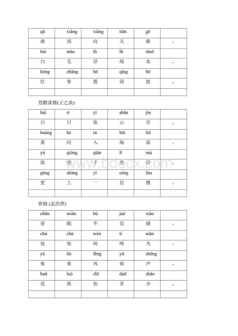 一年级必背古诗注音版首带拼音.docx_第3页