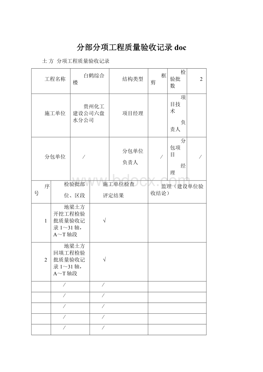 分部分项工程质量验收记录doc.docx_第1页