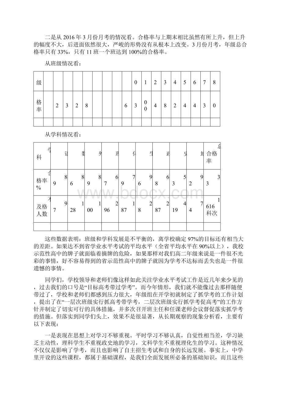 在溆浦一中高二年级学业水平考动员会上的讲话.docx_第3页