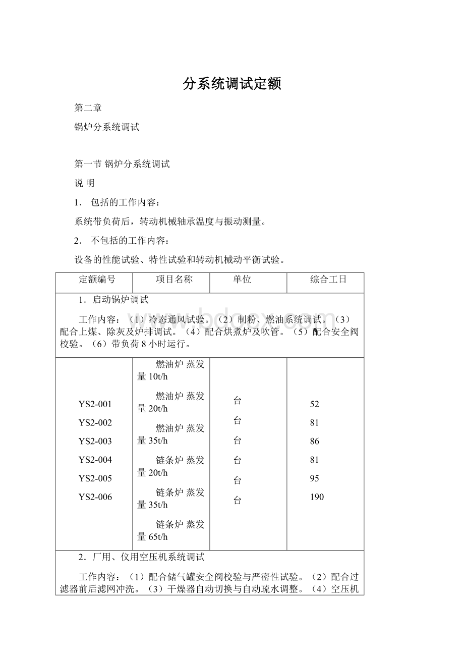 分系统调试定额.docx