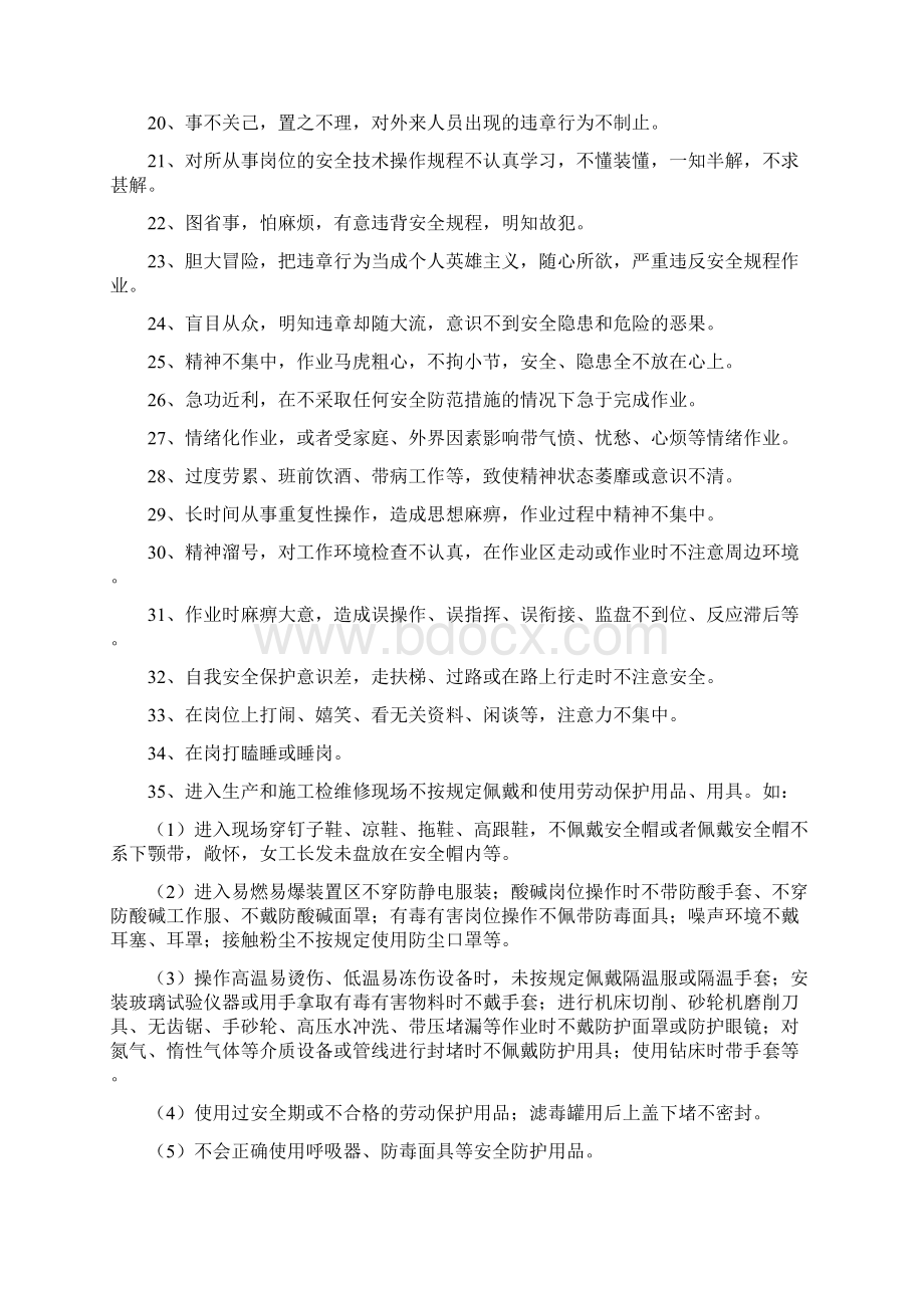 生产管理220种习惯性违章行为.docx_第2页