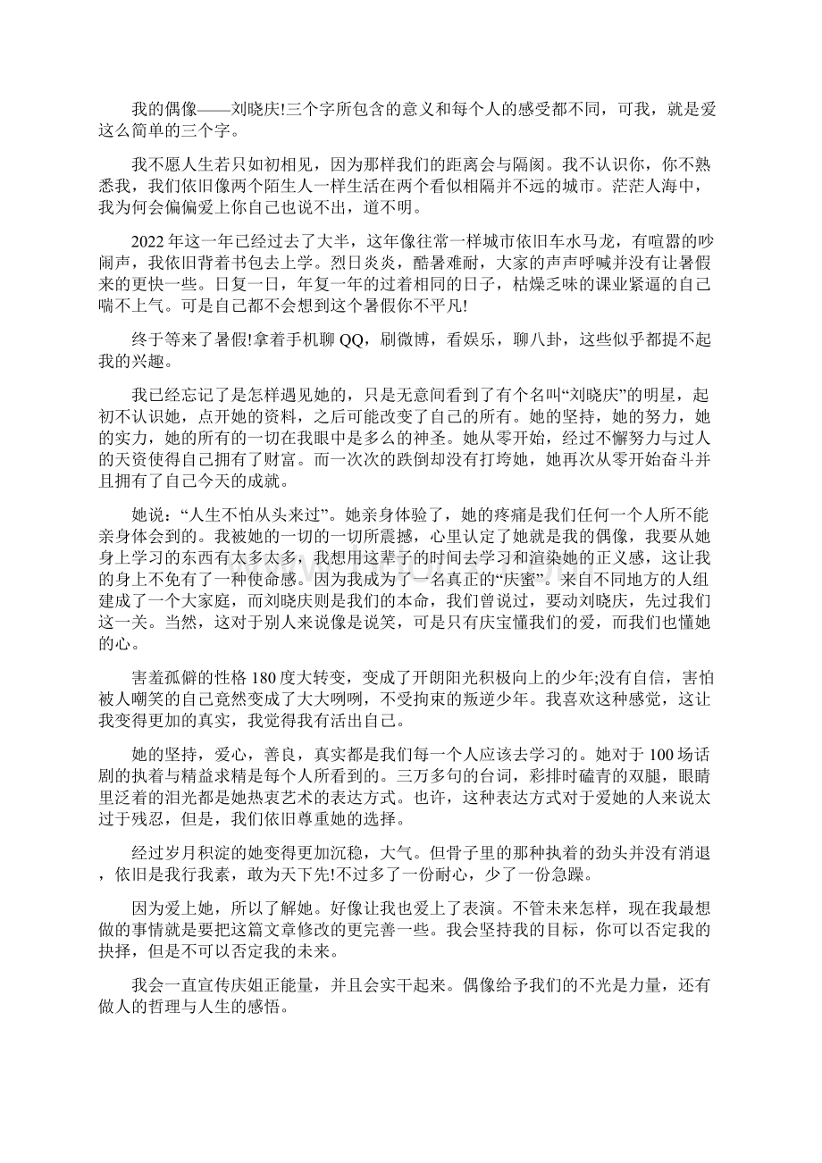 粉丝写给偶像的一封信Word格式文档下载.docx_第2页