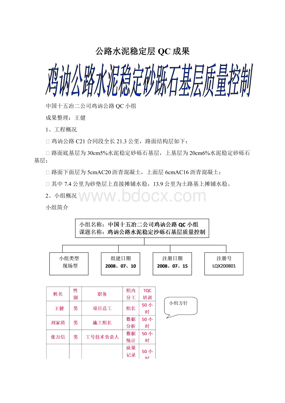 公路水泥稳定层QC成果.docx