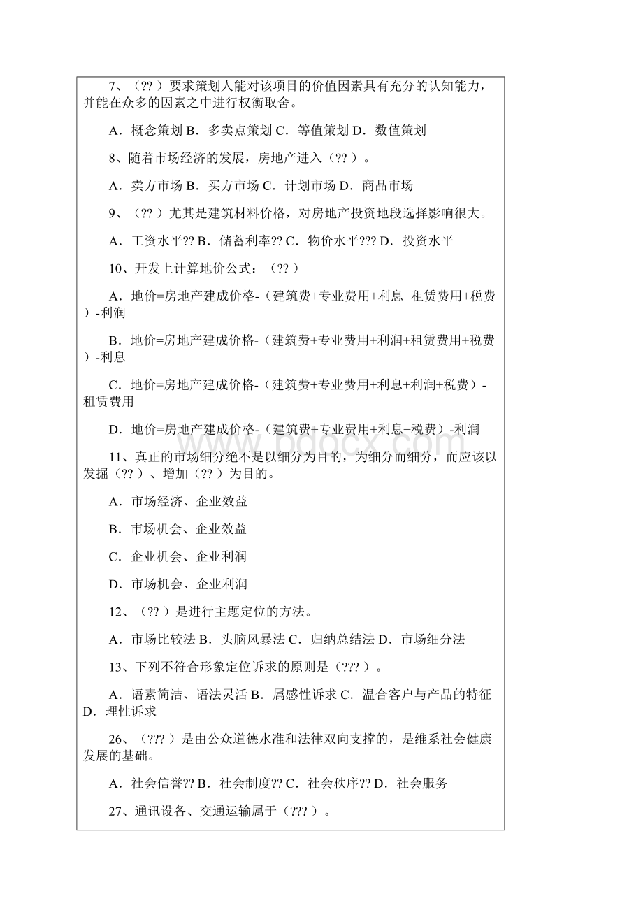 房地产策划师房地产策划师考试试题考试.docx_第2页