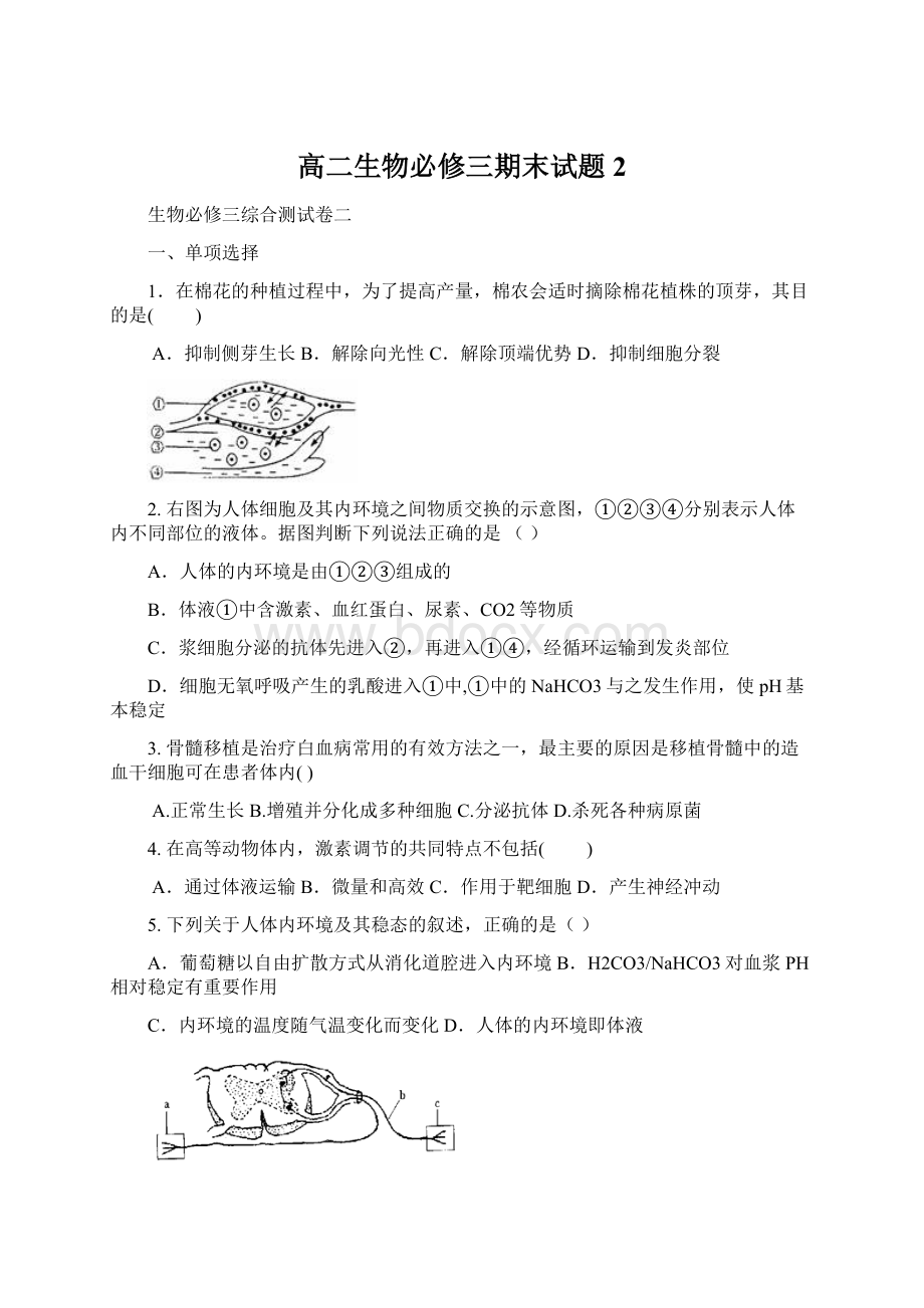 高二生物必修三期末试题2.docx_第1页