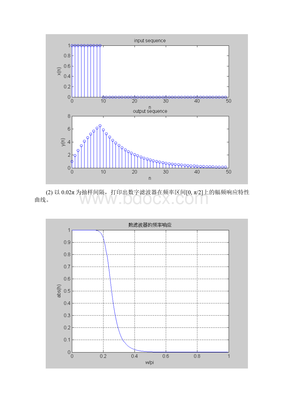 数字的信号处理某实验三用双线性变换法设计IIR数字的滤波器文档格式.docx_第3页