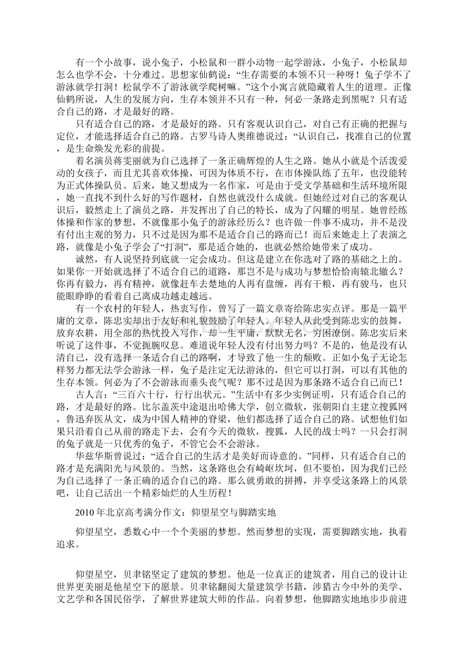 历年高考满分作文标杆作文及点评Word文档格式.docx_第2页