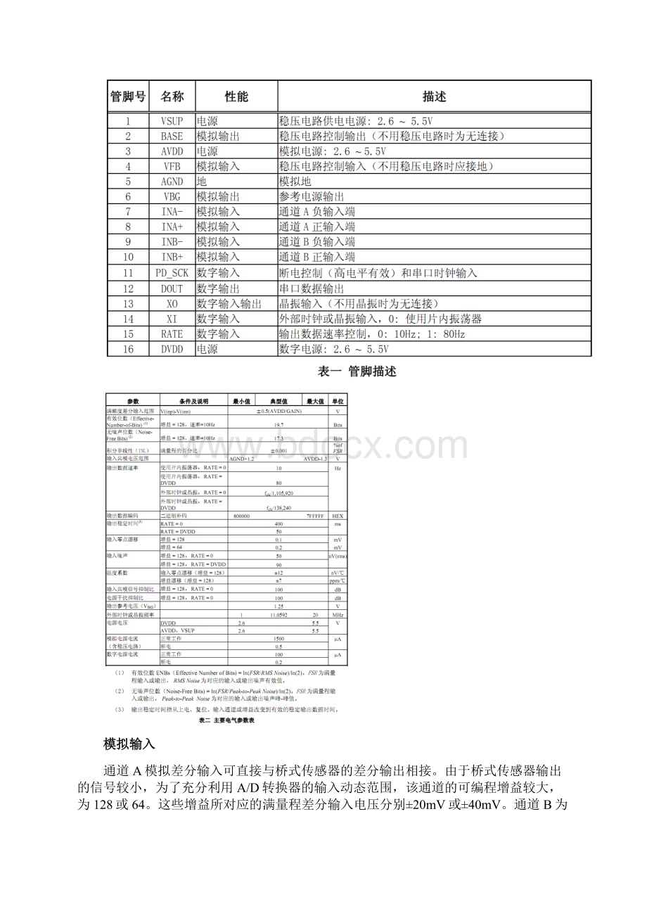 专用型高精度24位AD转换器芯片HX711说明.docx_第3页