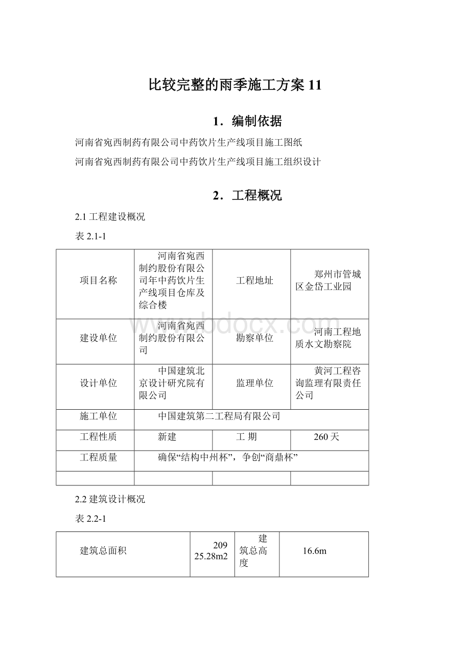 比较完整的雨季施工方案11.docx_第1页