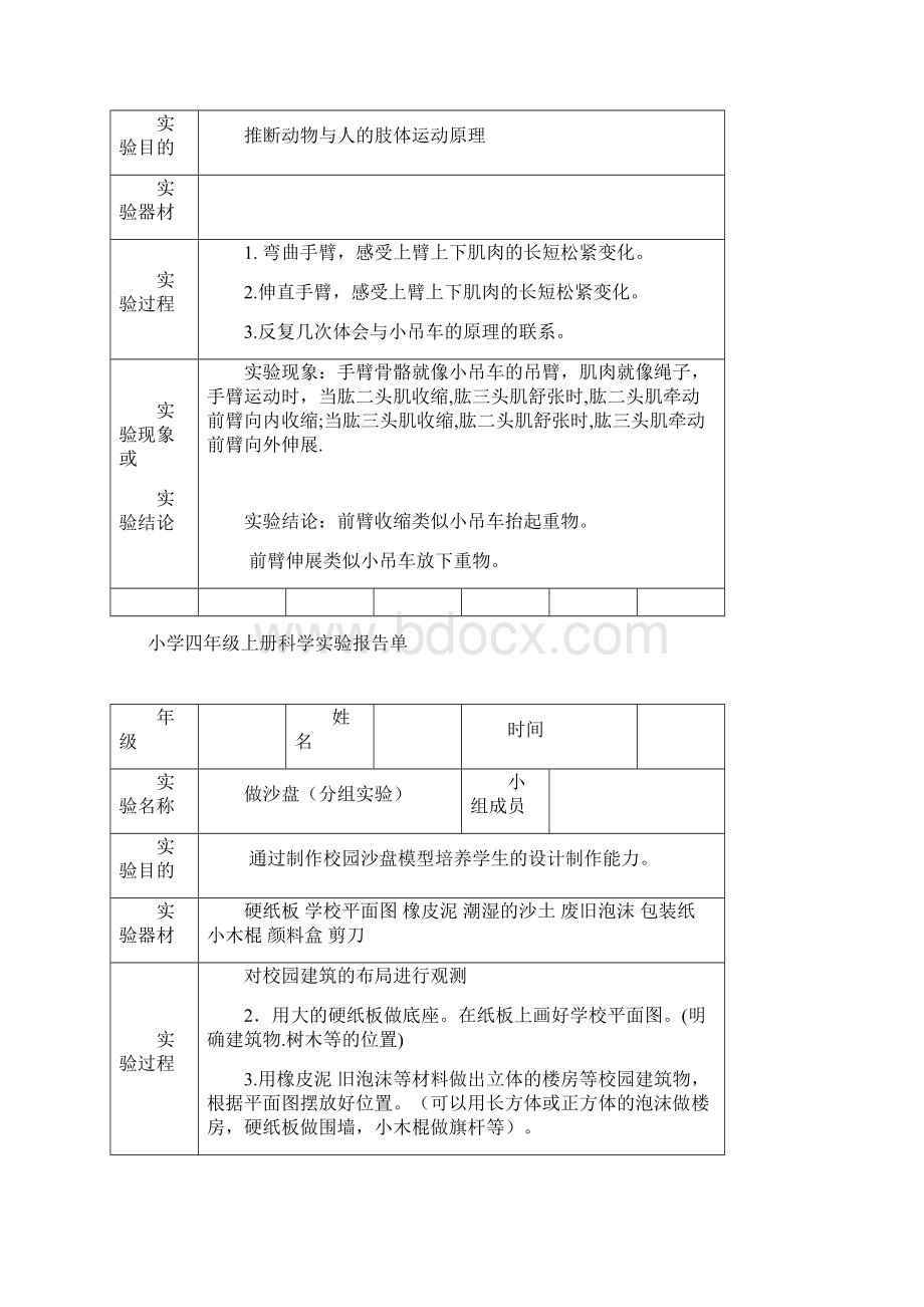 小学科学四年级上册实验报告单Word文档下载推荐.docx_第2页