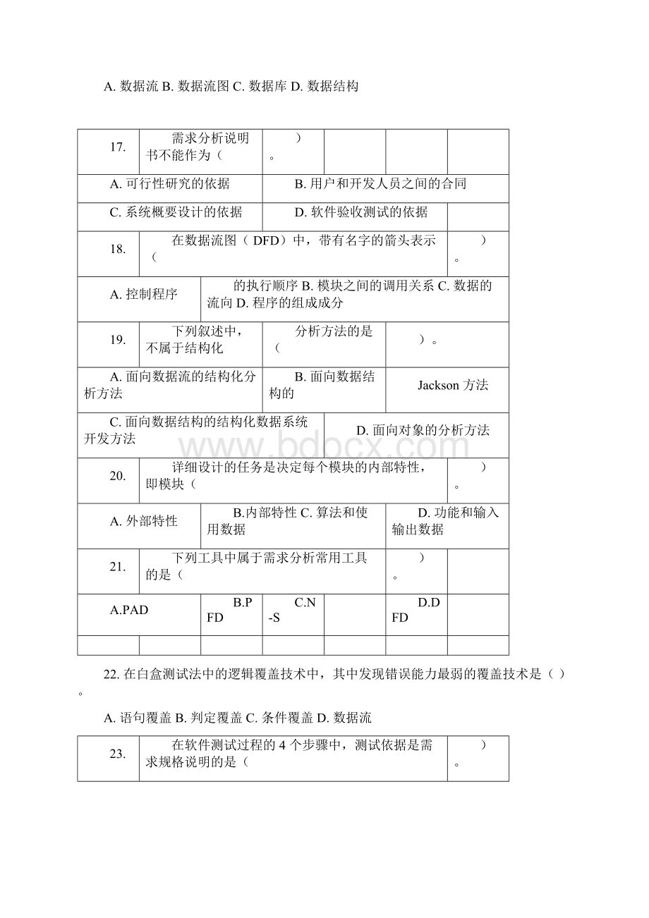 自考格式软件工程题库及答案doc.docx_第3页