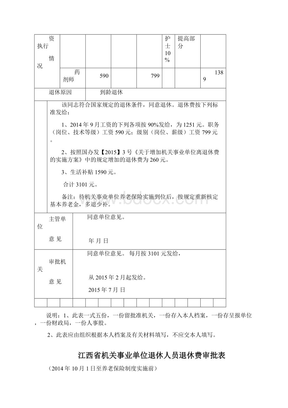 江西省机关事业单位退休人员退休费审批表.docx_第3页