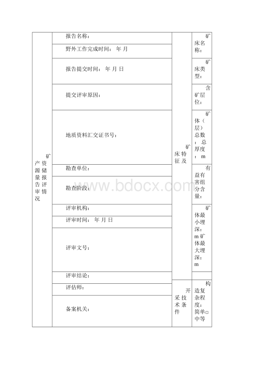 占用矿产资源储量登记书.docx_第3页