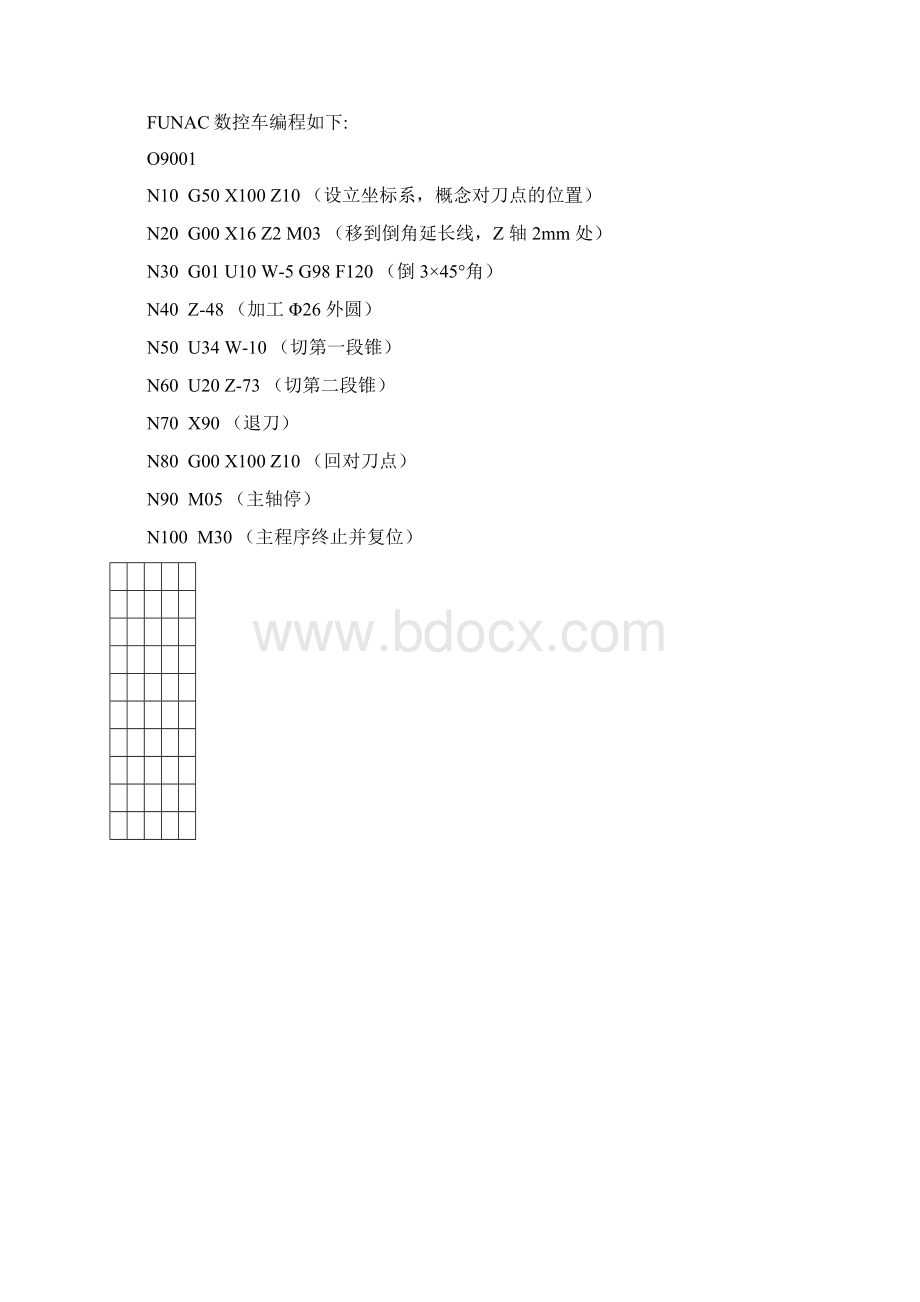 数控车床FANUC编程实例Word格式.docx_第2页