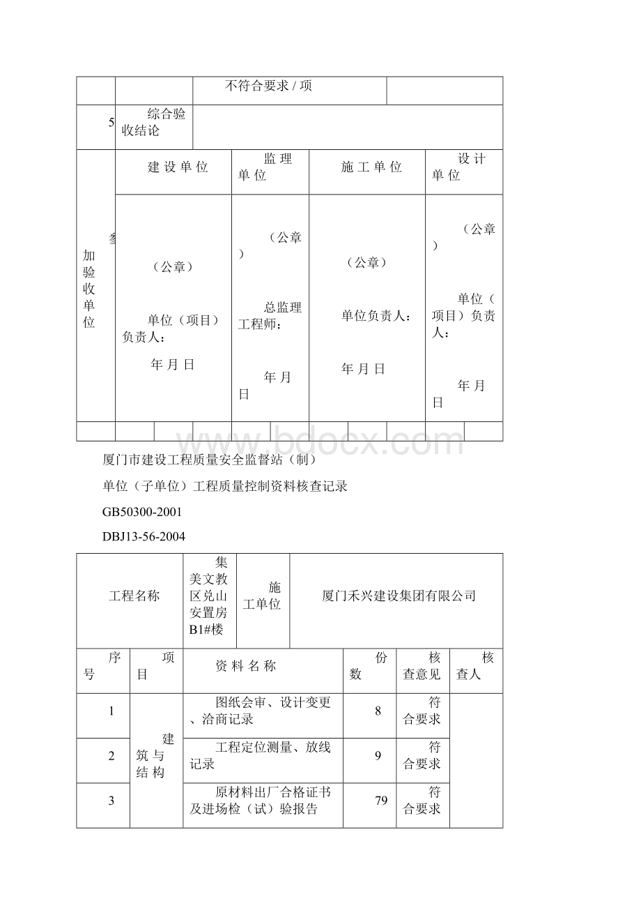 省标单位工程质量竣工验收记录.docx_第2页