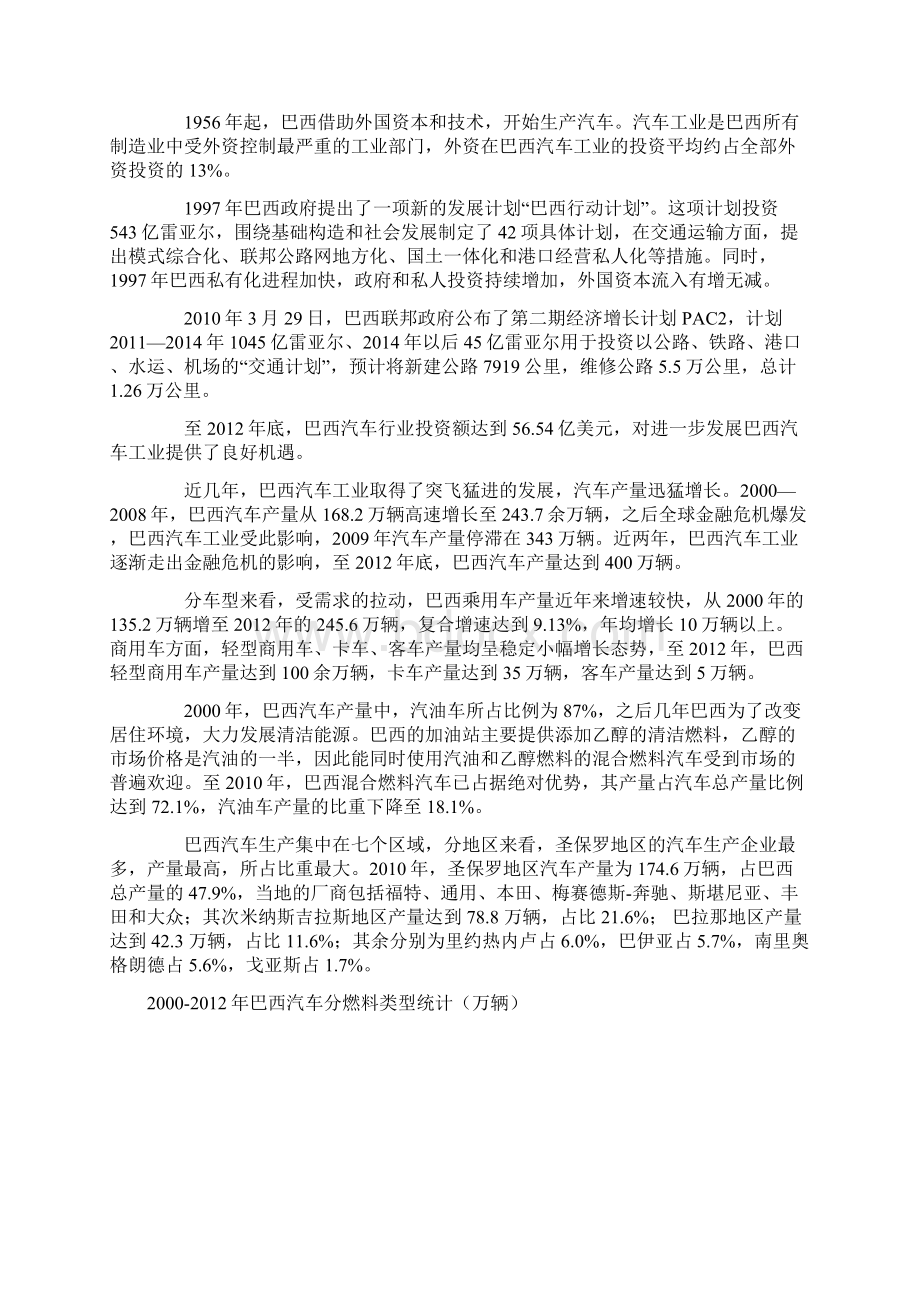 巴西汽车市场发展及投资机会分析文档格式.docx_第2页