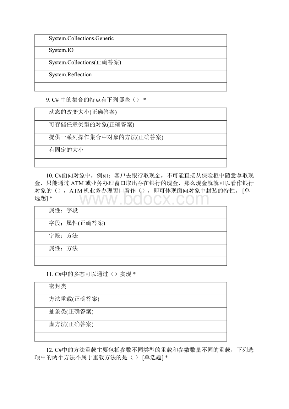 临沂大学计算机科学与技术专业大二学年C#面向对象题2Word文档下载推荐.docx_第3页