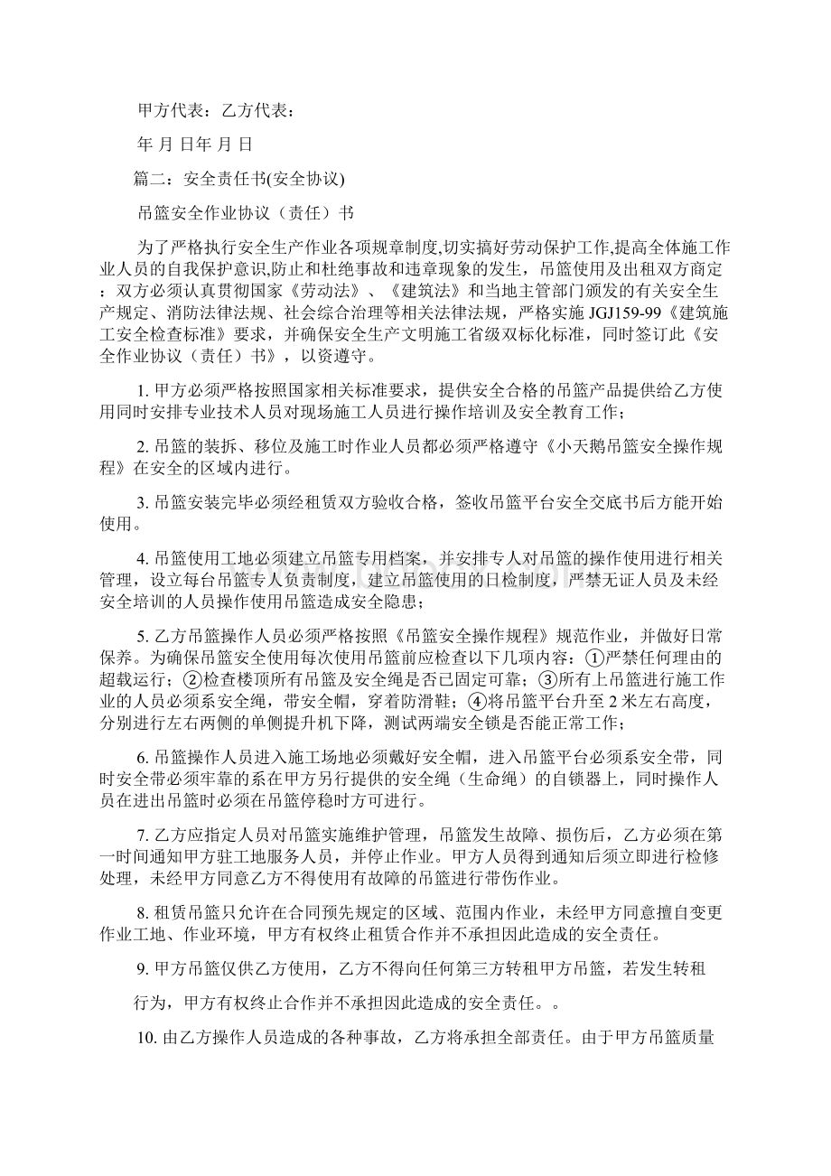 安全协议责任书Word格式文档下载.docx_第3页