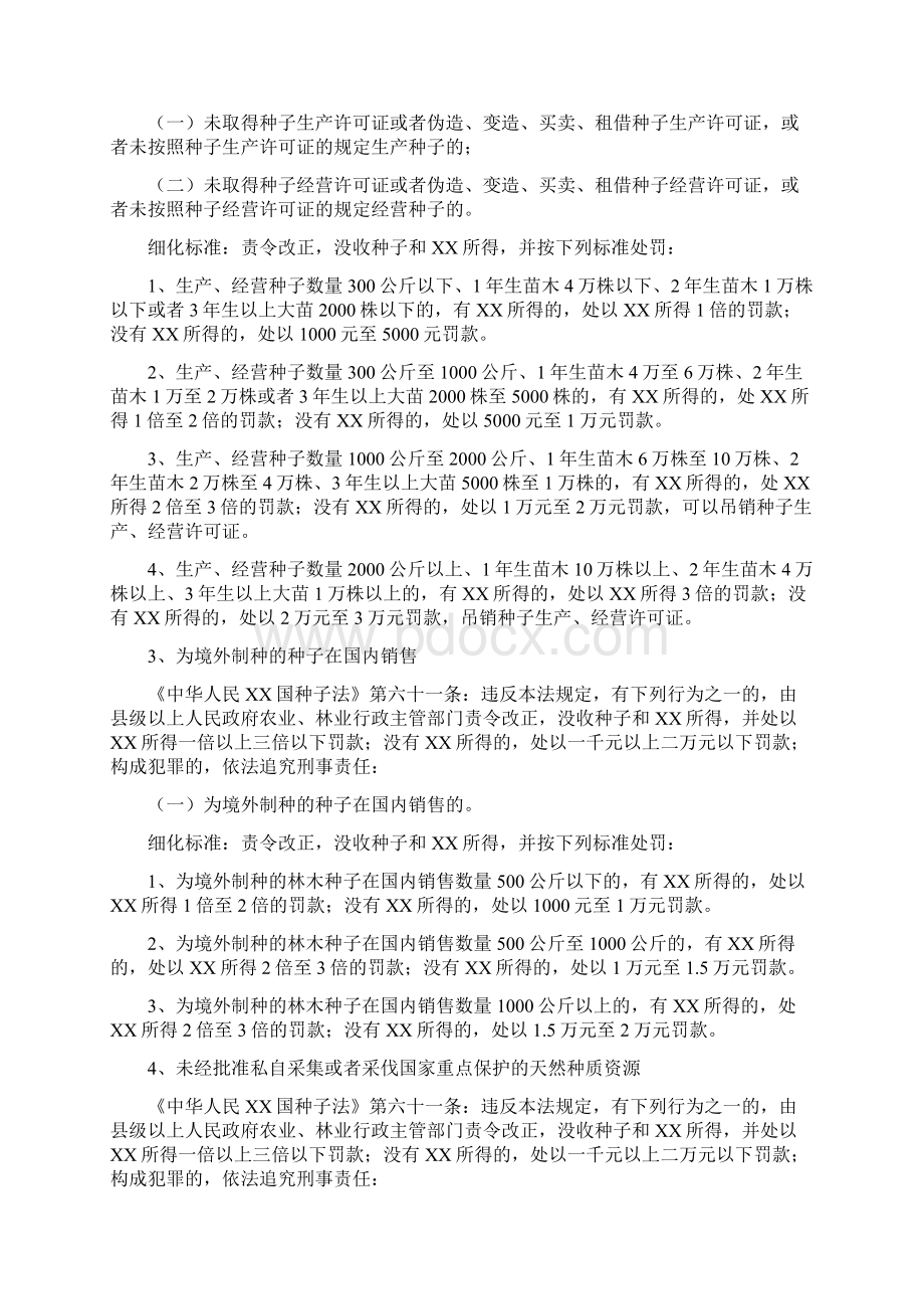 林业行政处罚自由裁量权参照执行标准Word格式.docx_第2页