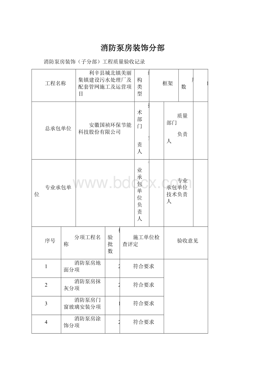 消防泵房装饰分部.docx