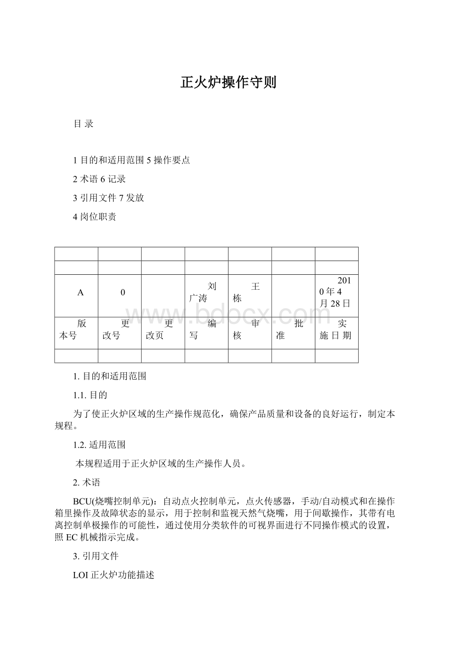 正火炉操作守则Word下载.docx