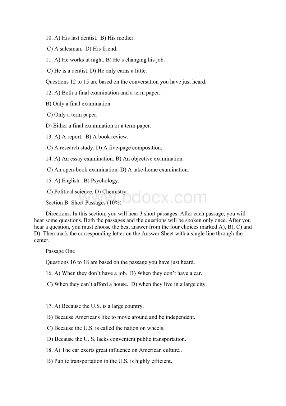 扬州大学综合英语一级考试样卷.docx_第2页