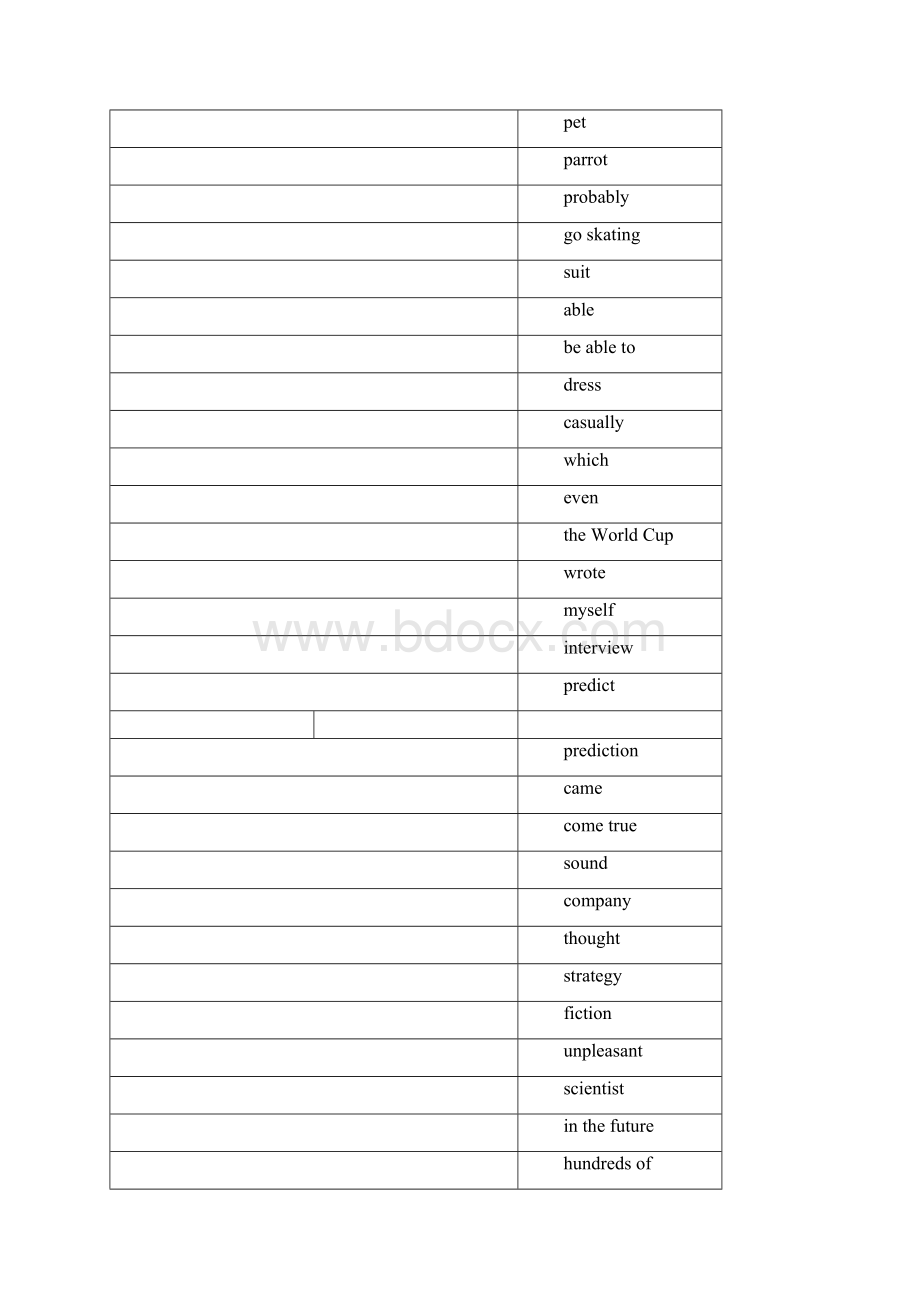 7新目标初二英语下单词表英译汉Word格式文档下载.docx_第2页