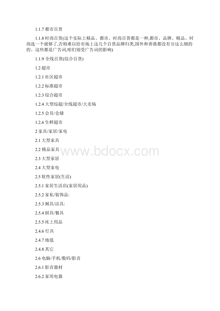 购物中心业种分类Word格式文档下载.docx_第2页