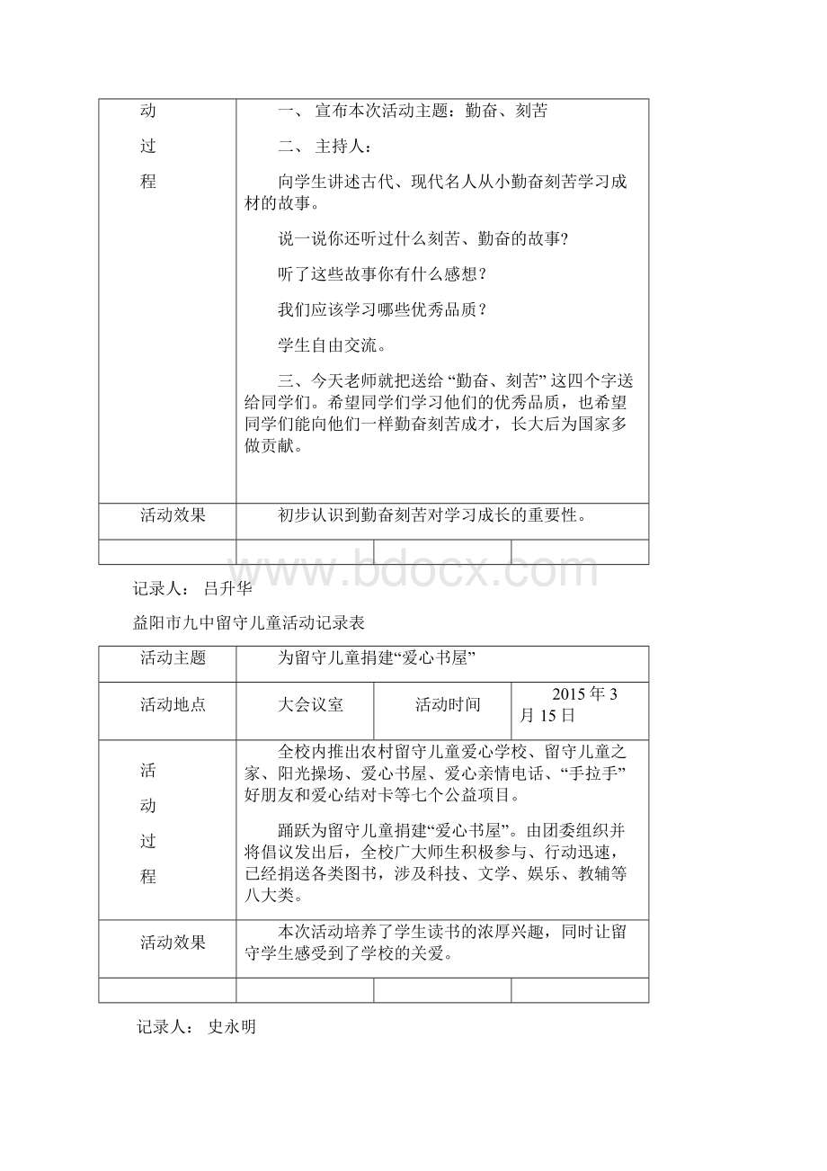 最新中学留守儿童活动记录Word文档下载推荐.docx_第3页