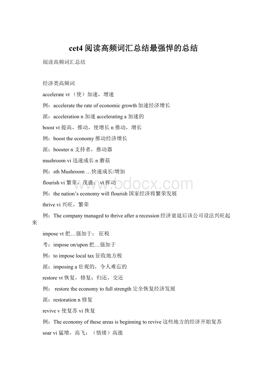 cet4阅读高频词汇总结最强悍的总结.docx_第1页