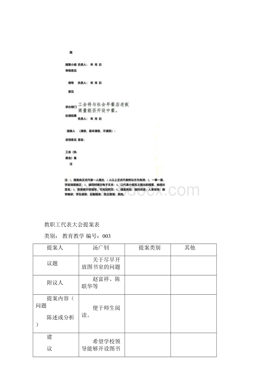 小学教职工代表大会提案表共15张精Word格式.docx_第3页