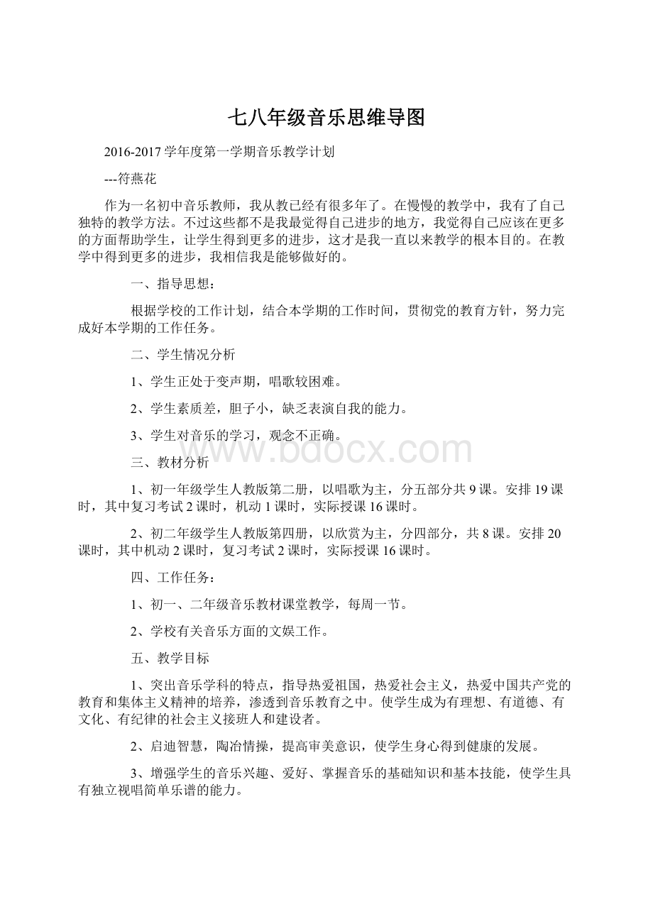 七八年级音乐思维导图.docx_第1页