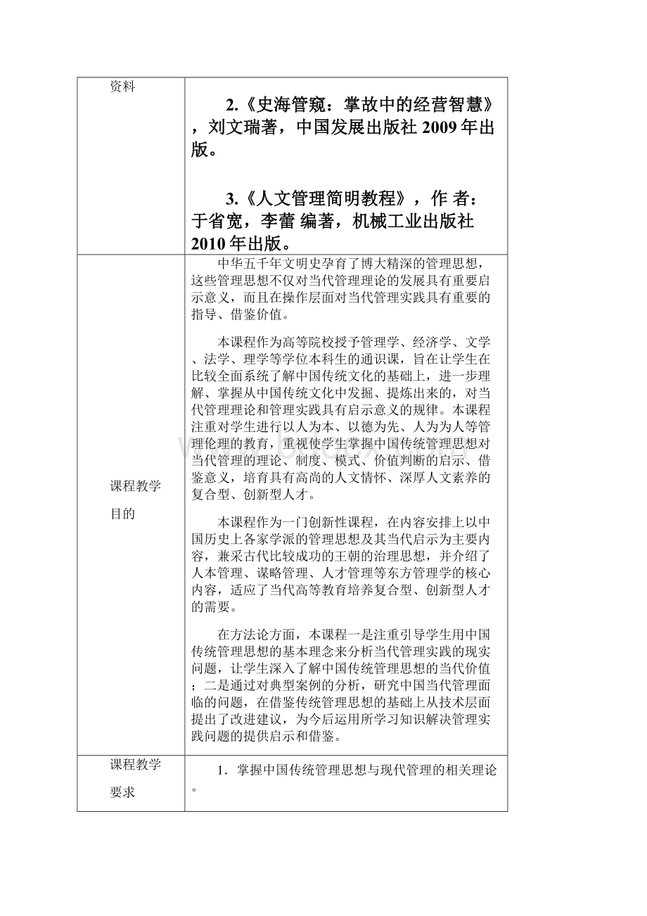 传统文化与现代管理课程《传统文化与现代管理》教学大纲Word下载.docx_第2页