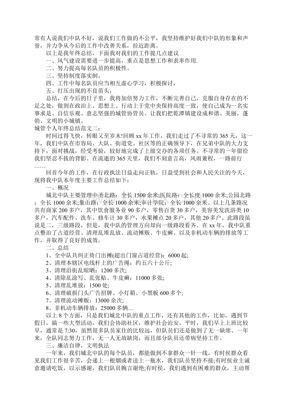 城管协管个人工作总结.docx_第2页