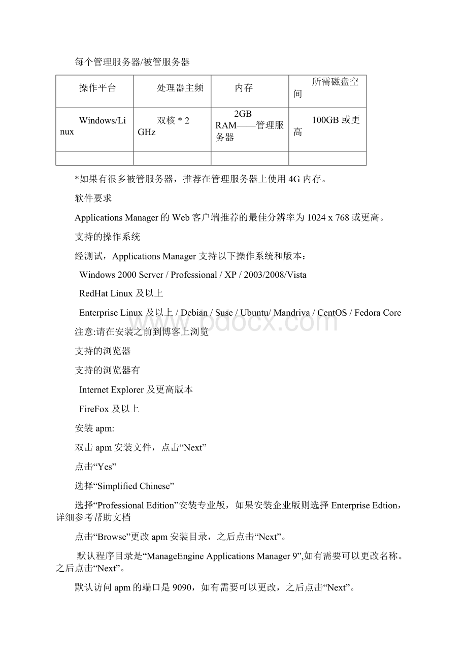 服务器性能监控APM快速安装操作手册.docx_第2页