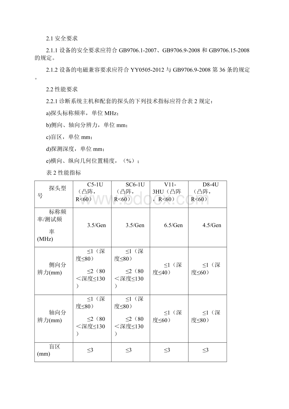 彩色多普勒超声系统产品技术要求resona5.docx_第3页